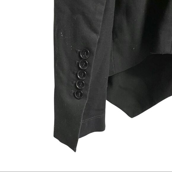 Bcbgmaxazria Abree Draped Open Front Waterfall Blazer Jacket Black M - Picture 5 of 8